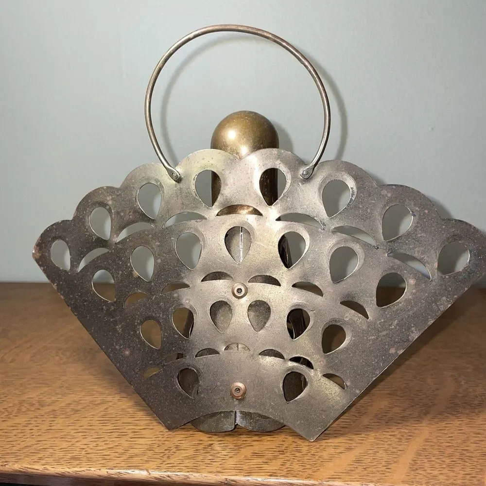 Vintage Brass and‎ Copper Angel Candlestick Holder 4